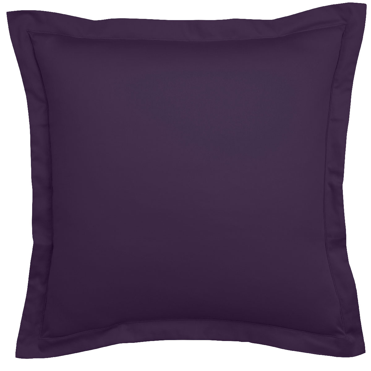 Taie d'oreiller Harmonie Satin de coton coloris Aubergine