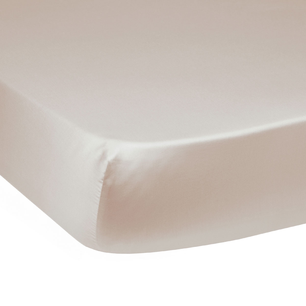 Drap housse Grand bonnet Harmonie Satin de coton coloris Beige