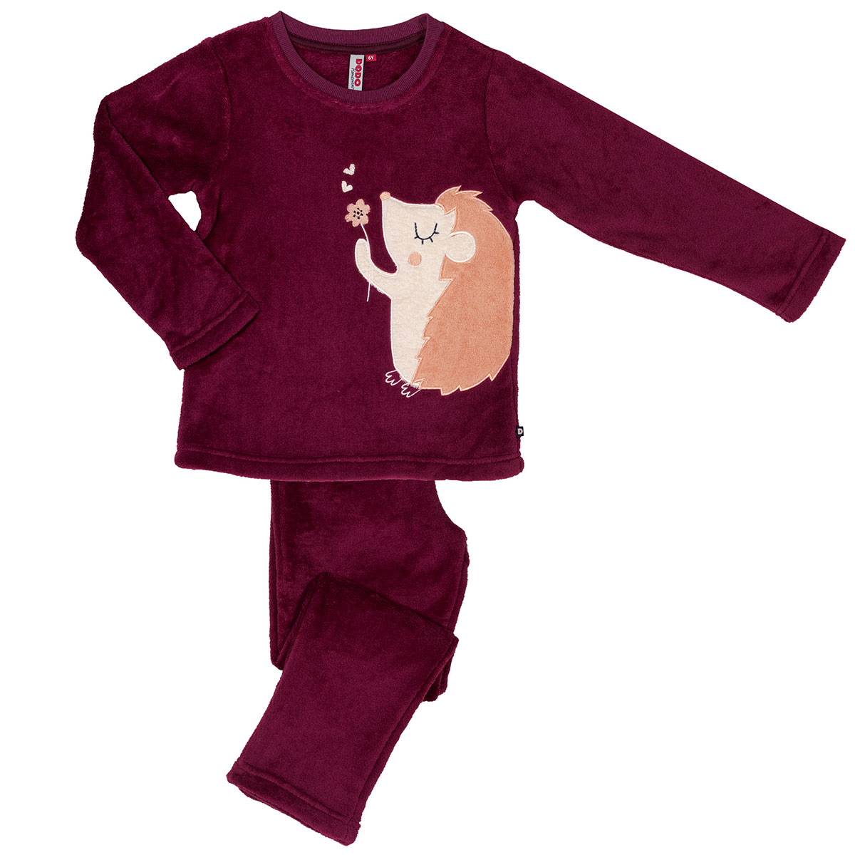 Pyjama fille HERISSON bordeaux