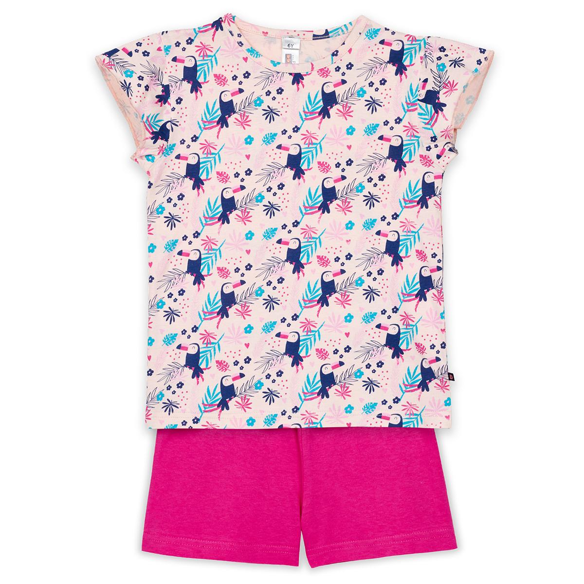 Pyjashort fille TOUCAN nude/rose
