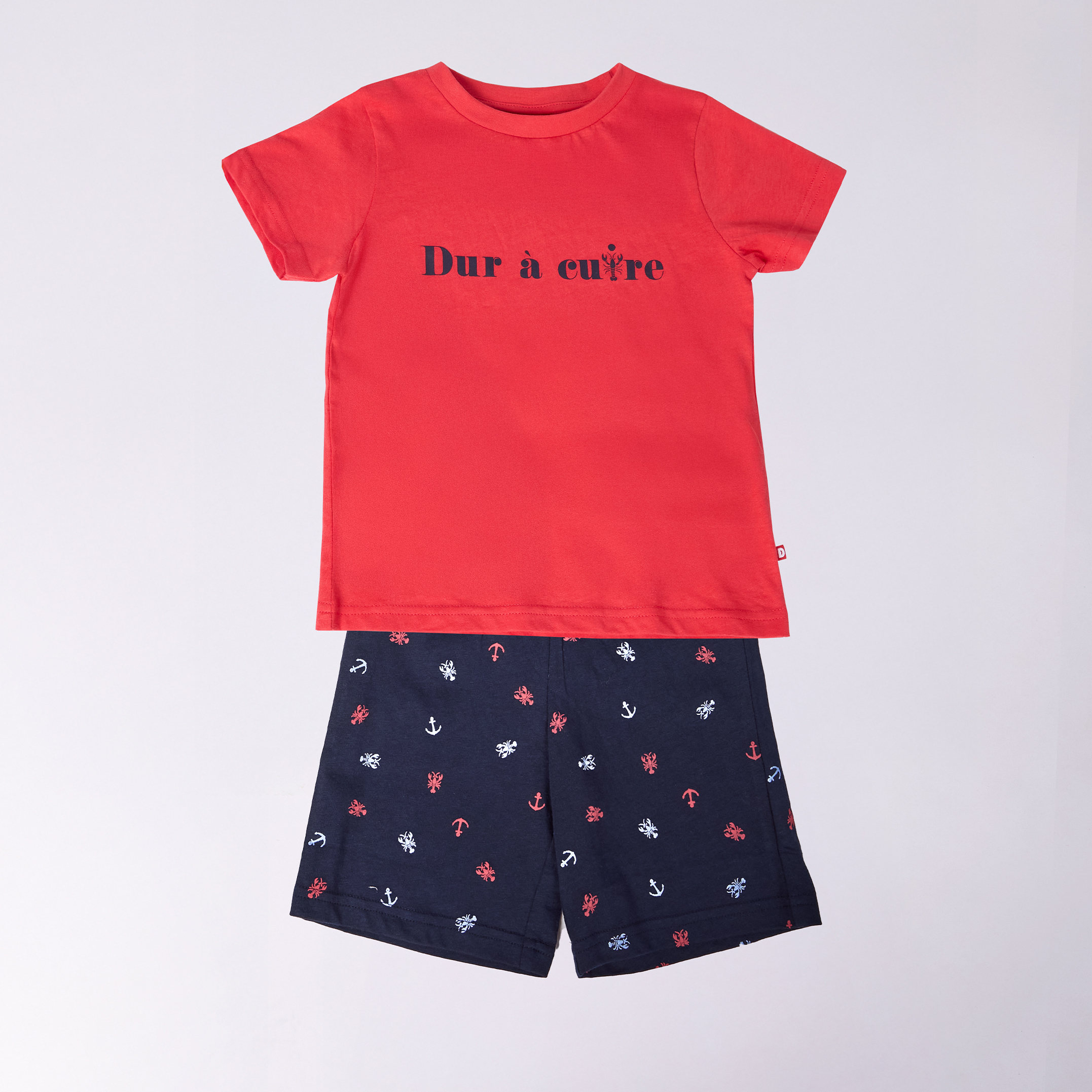 Pyjashort Enfant PINCE ALORS Rouge