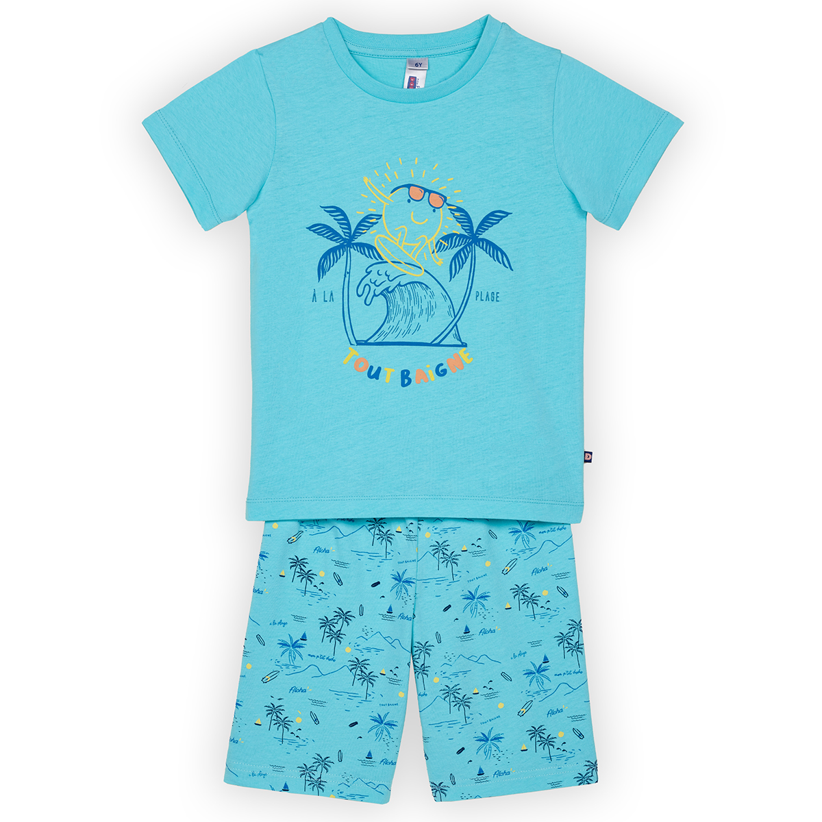 Pyjashort garçon COCO turquoise