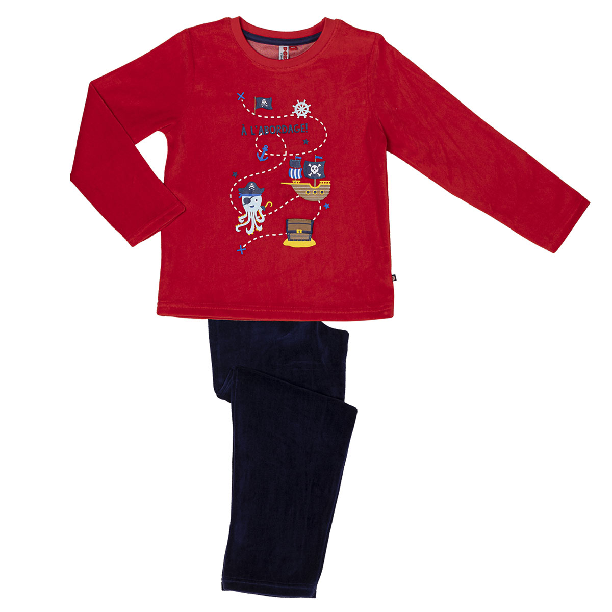 Pyjama garçon PIRATE rouge/marine
