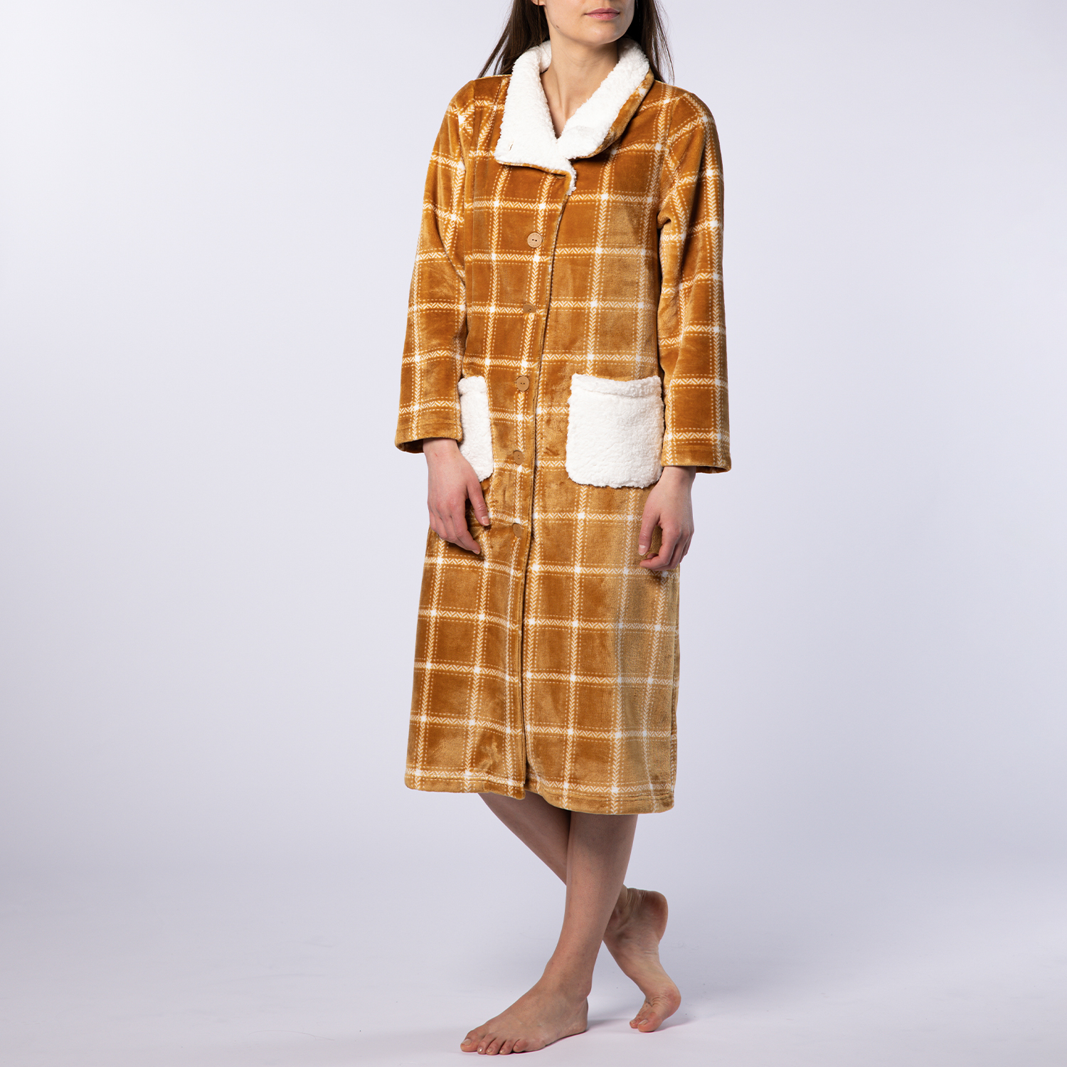 Peignoir femme ECOSSE Ocre