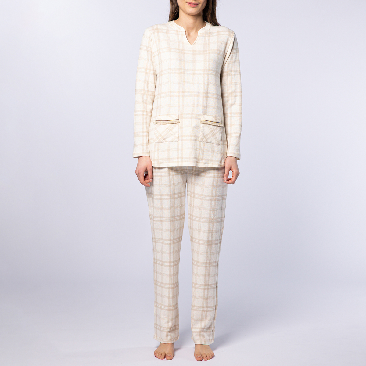 Pyjama femme lodge beige