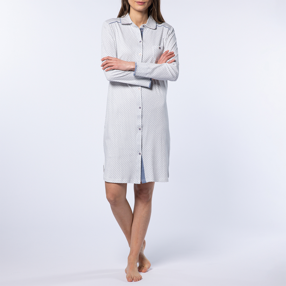 Chemise de nuit femme nina ardoise