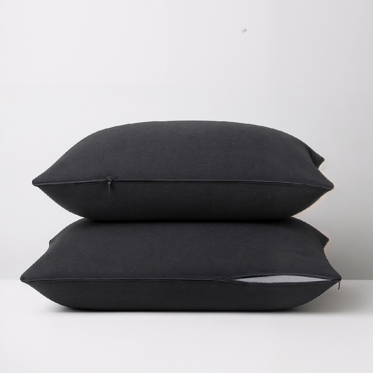 Lot de 2 Taies d’oreiller 2 en 1 - Alèse absorbante intégrée - Coloris Carbone