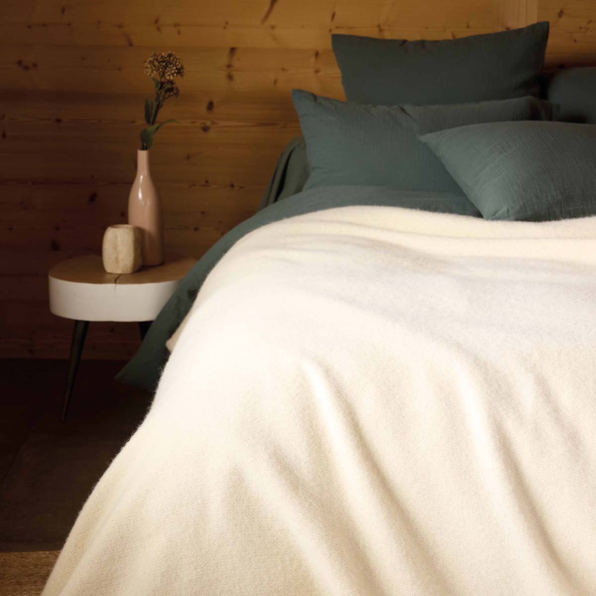 Couverture Pure Laine Naturel