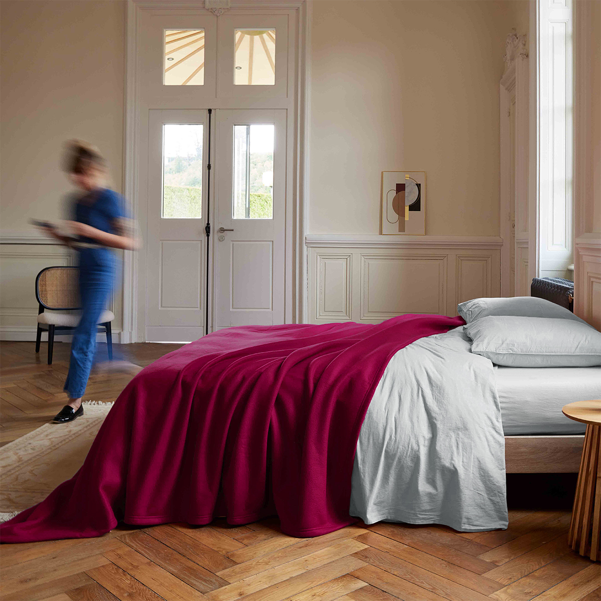 Couverture TEDDY Framboise