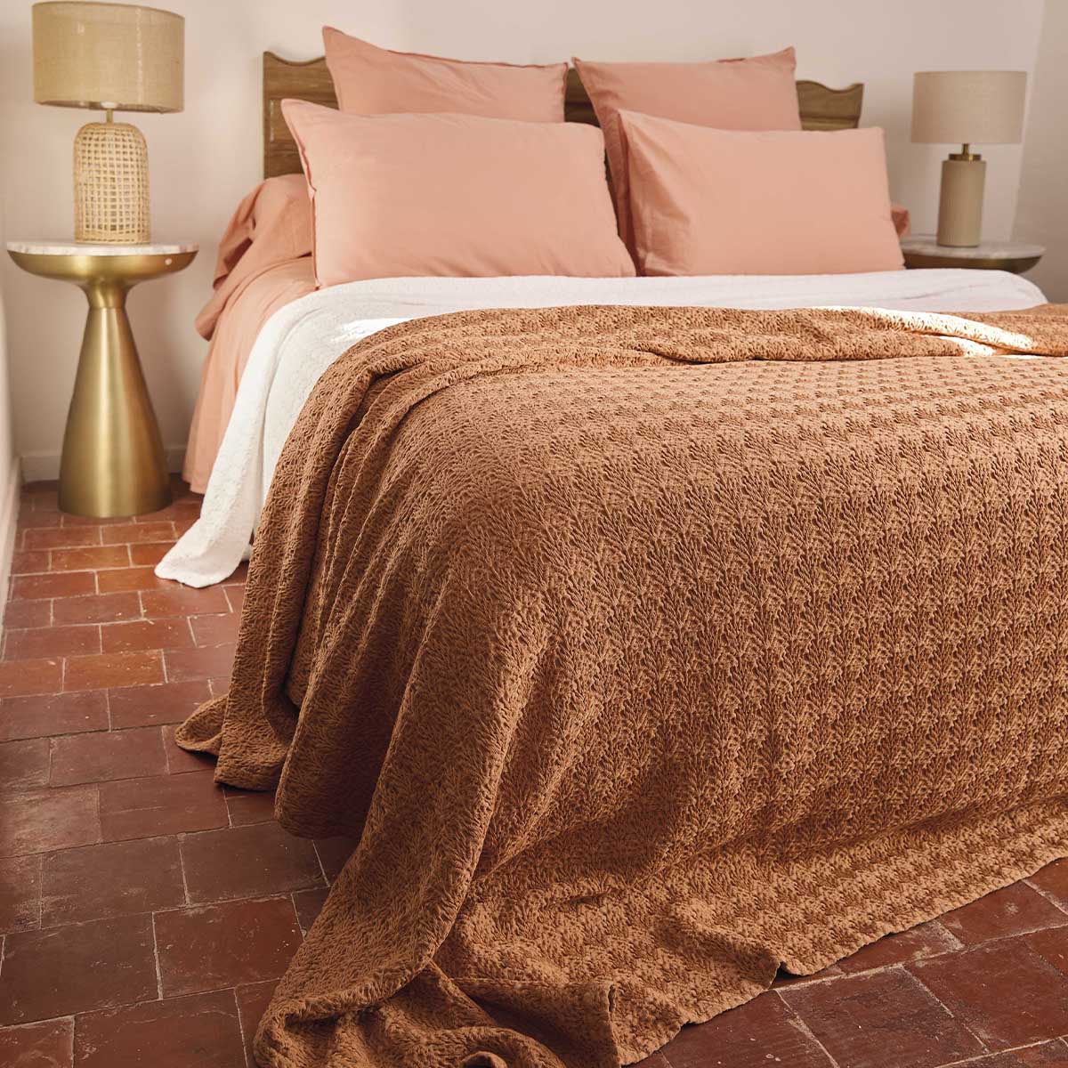 Dessus de lit BARI Terre cuite