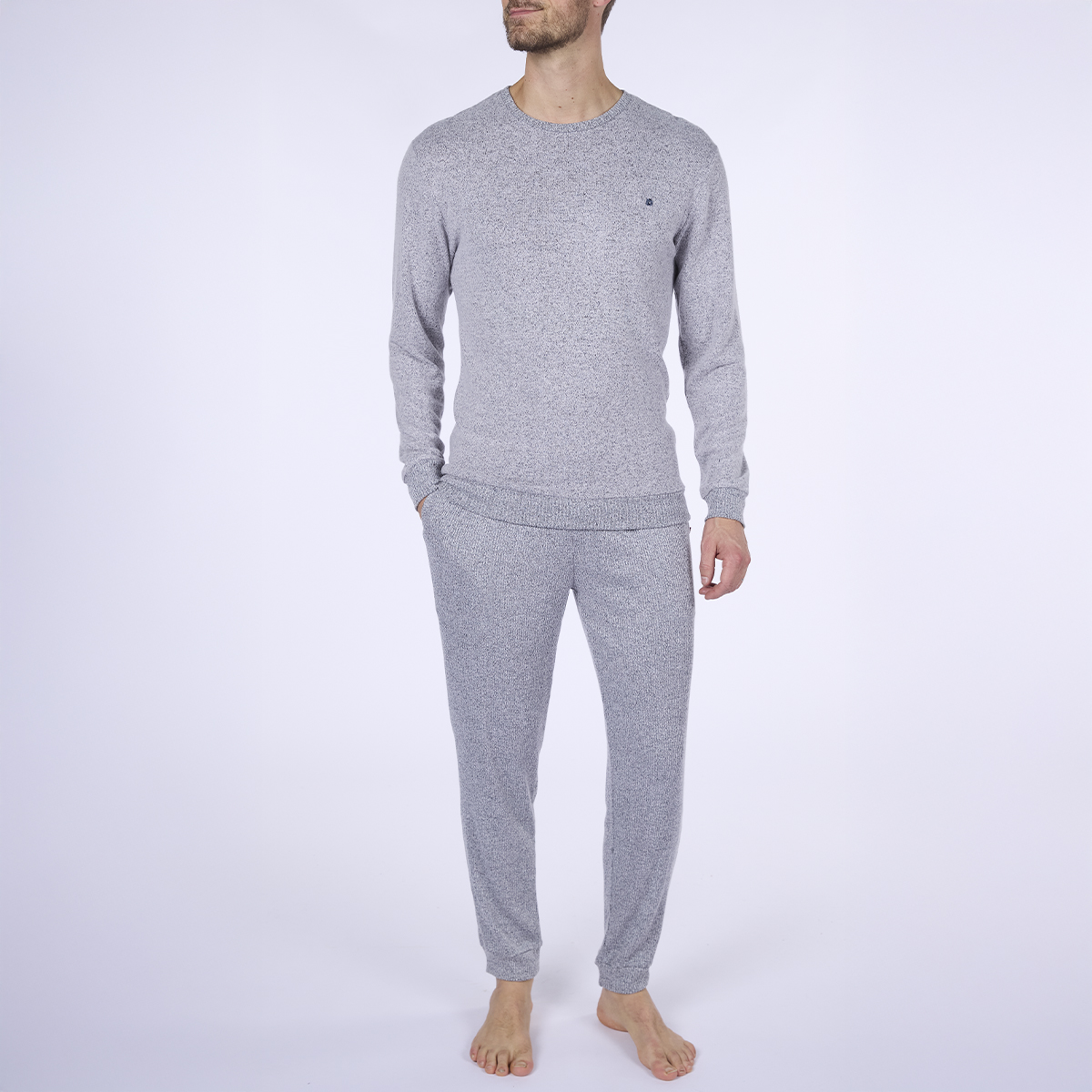 Pyjama maille Homme DOUCEUR AUTOMNALE gris