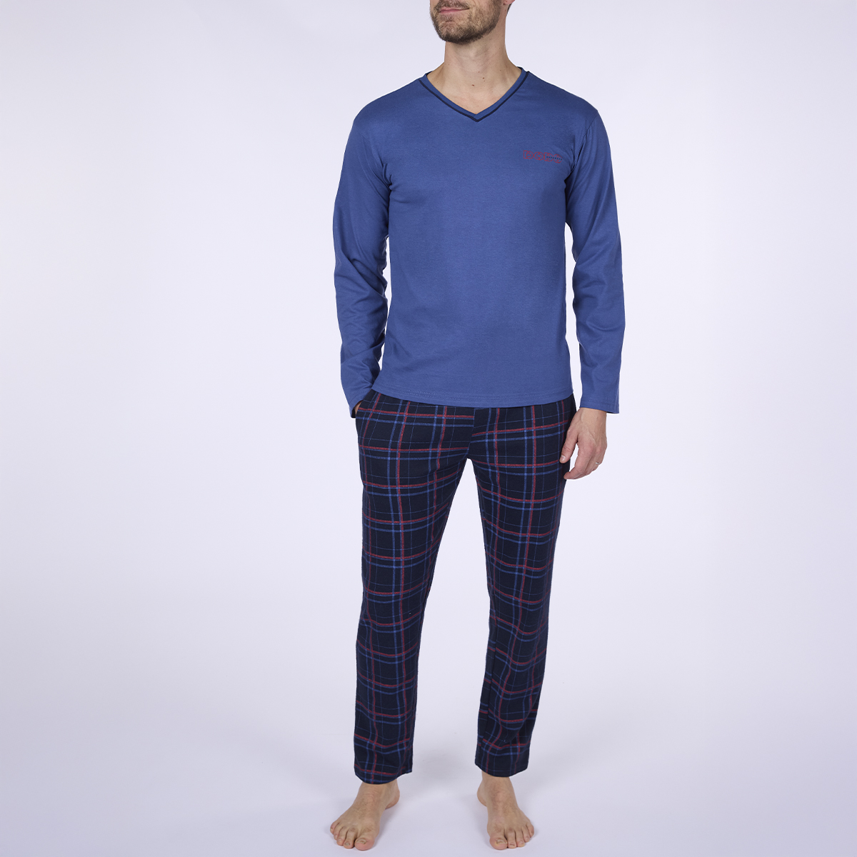 Pyjama Homme HARMONY bleu / carreaux