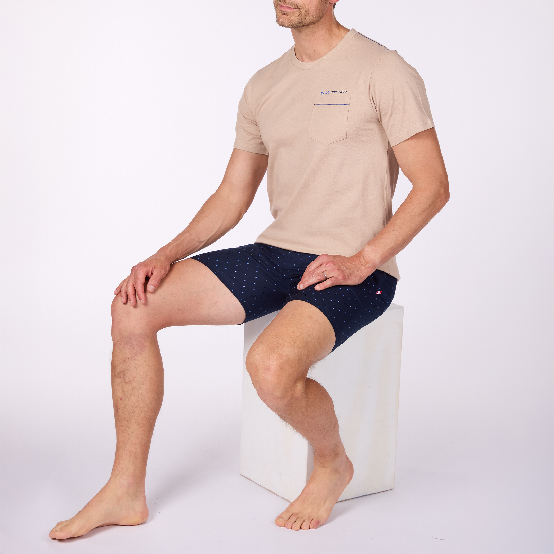 Pyjashort Homme BLEU NEON Beige