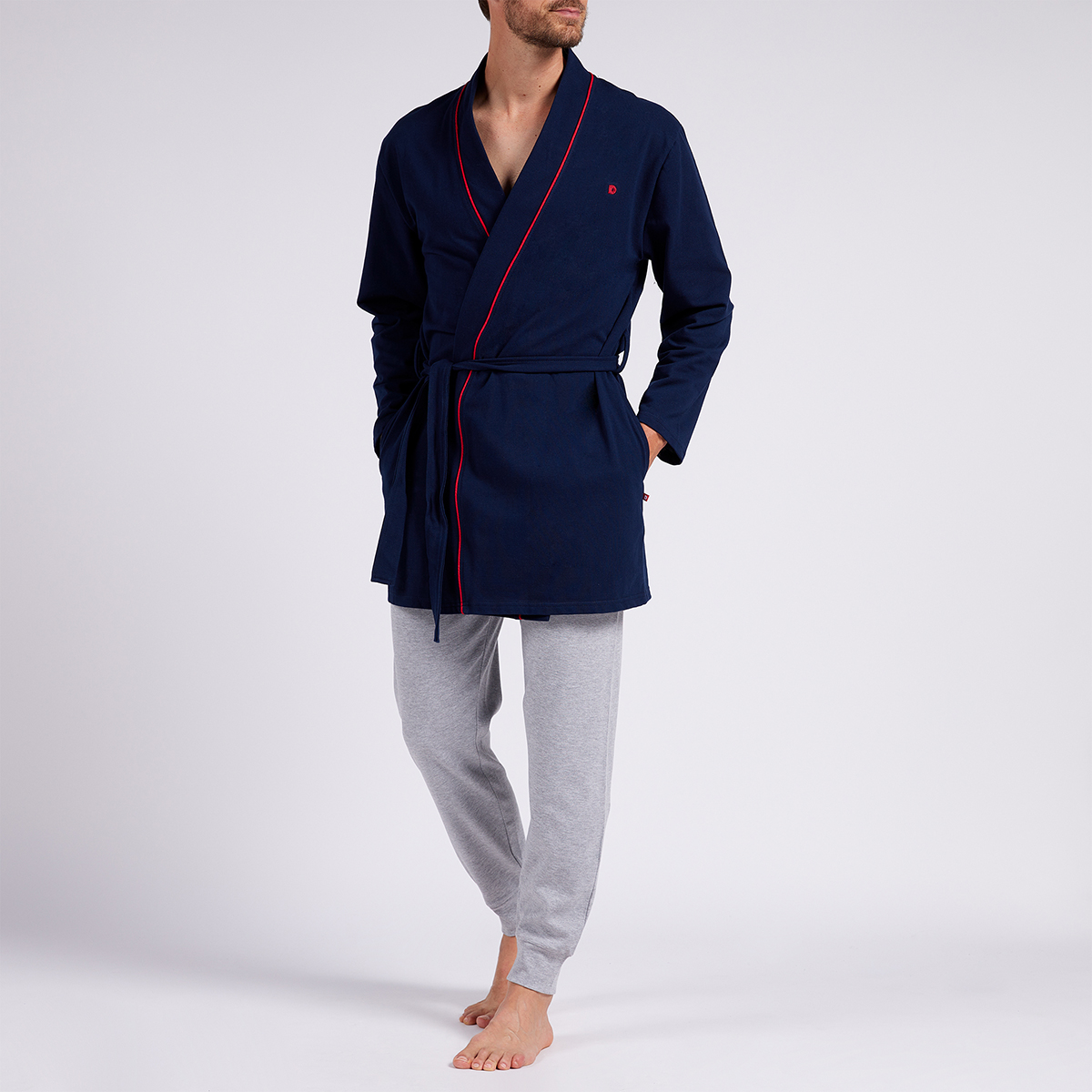 Peignoir homme BORD DE MER marine foncé