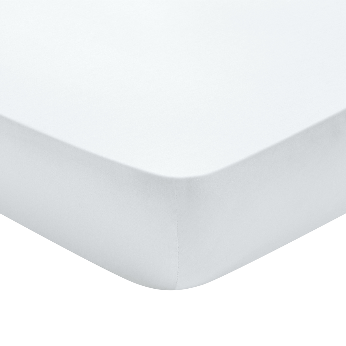 Drap housse Partition Satin de coton Coloris Blanc