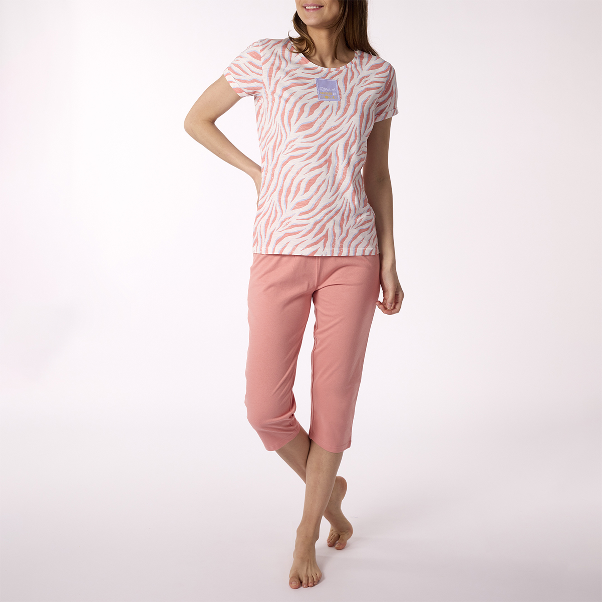 Pyjama court Femme SAVANE Corail