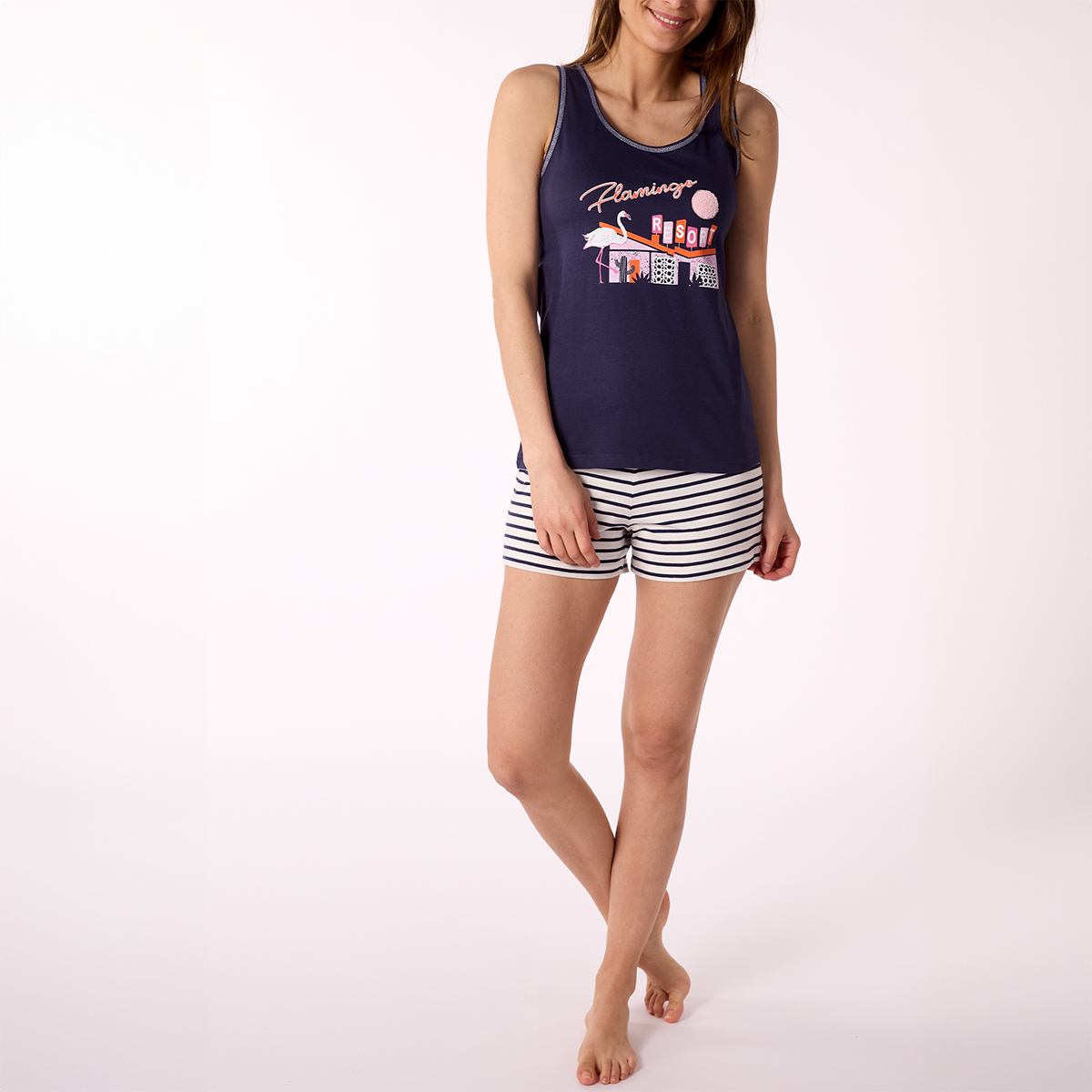 Pyjashort femme AIR MARIN marine