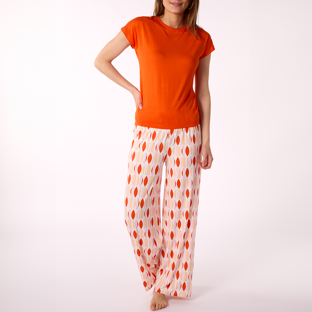 Pyjama femme ATTITUDE orange