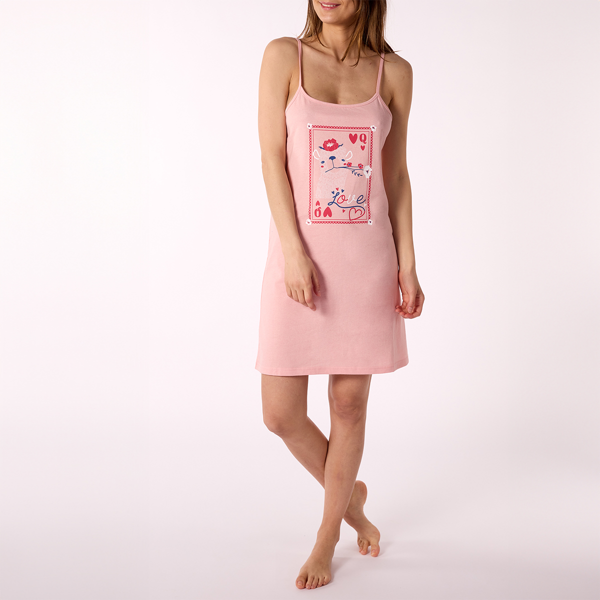 Nuisette femme LOVA nude/rose