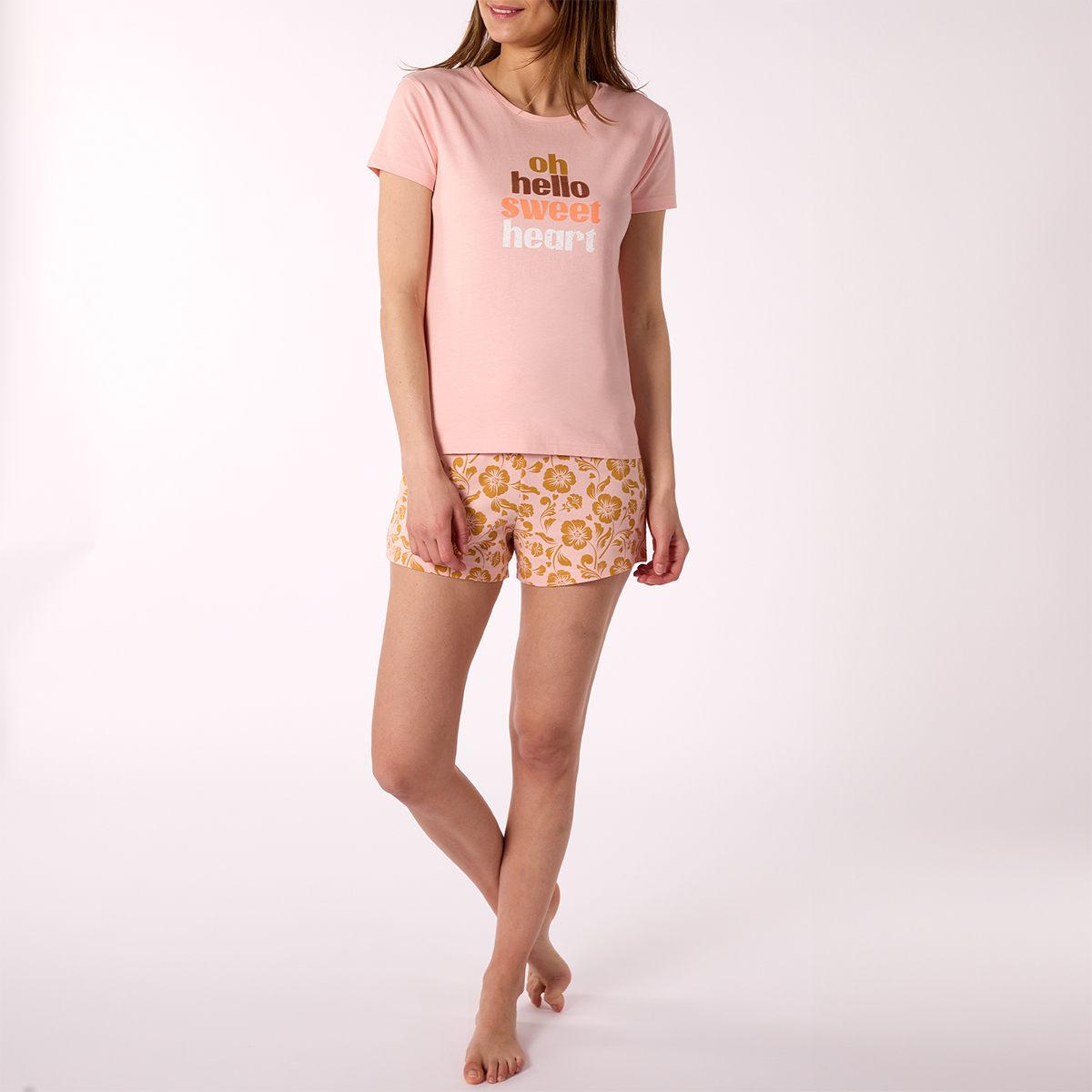 Pyjashort femme PUNCHY rose