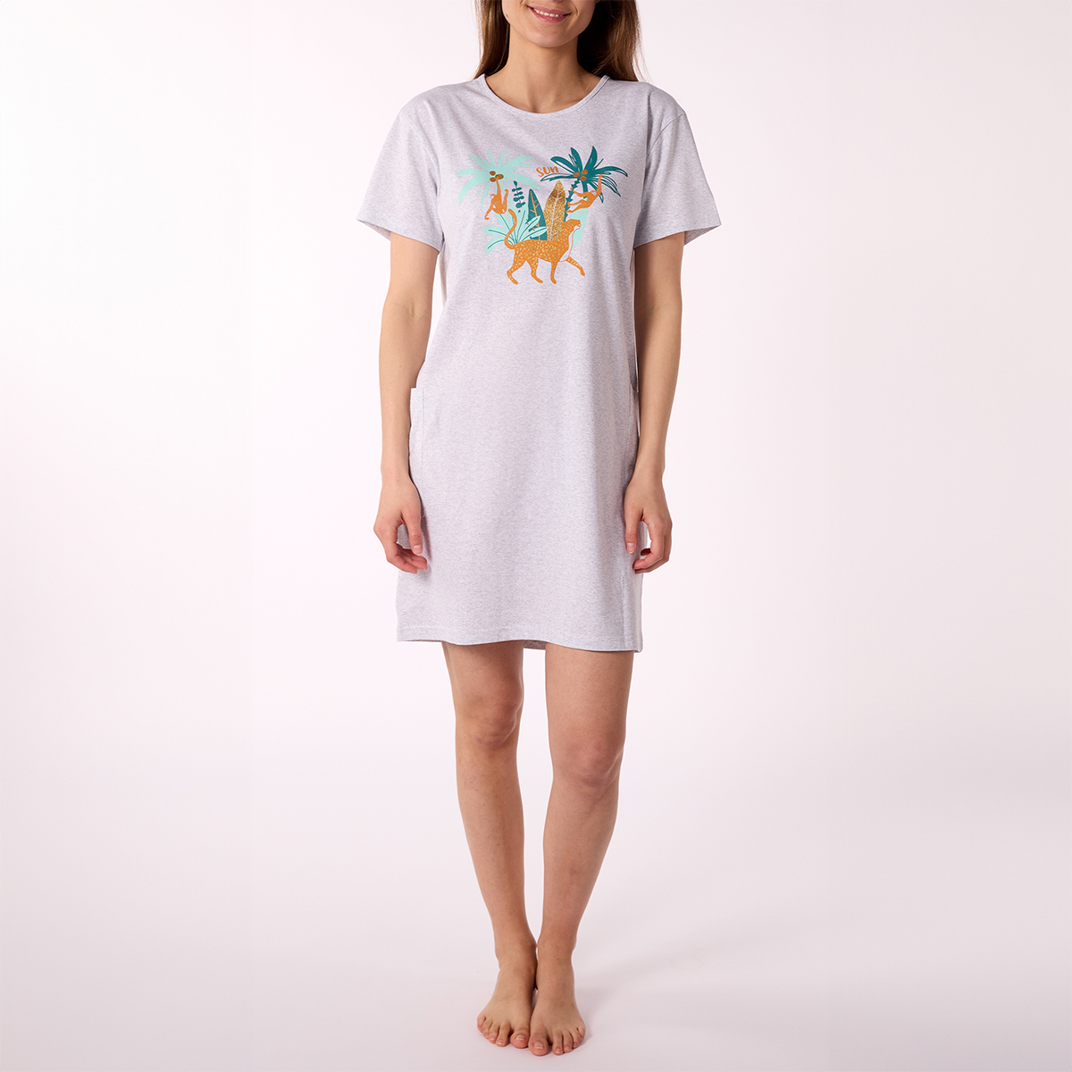 Nuisette femme SUNNY gris clair
