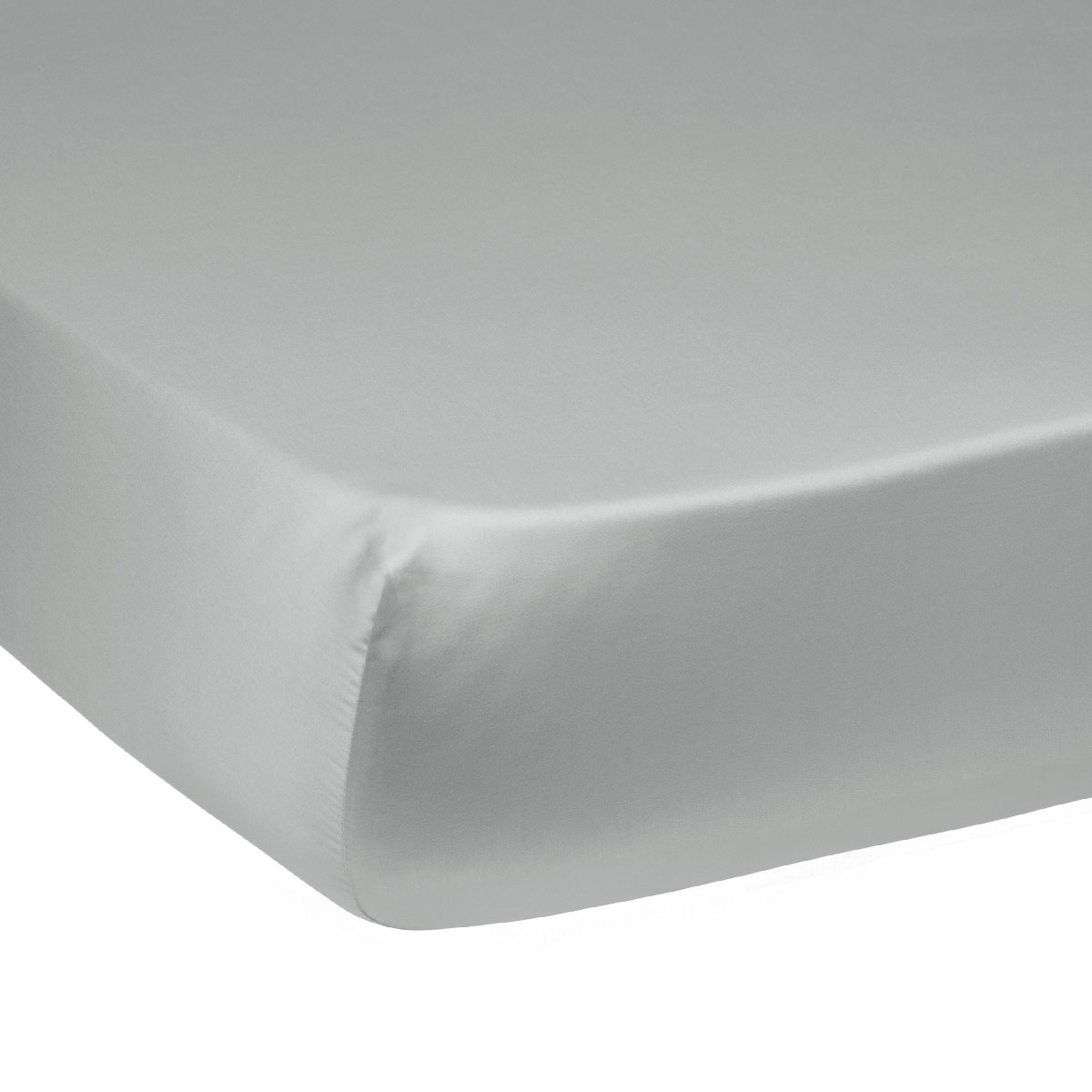 Drap housse Grand bonnet Harmonie Satin de coton coloris Gris