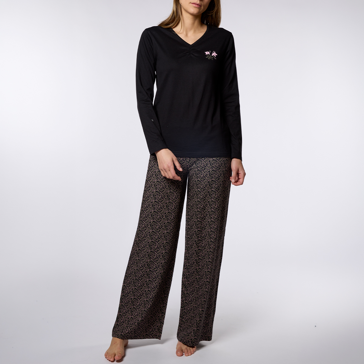 Pyjama femme KAKI SPIRIT noir