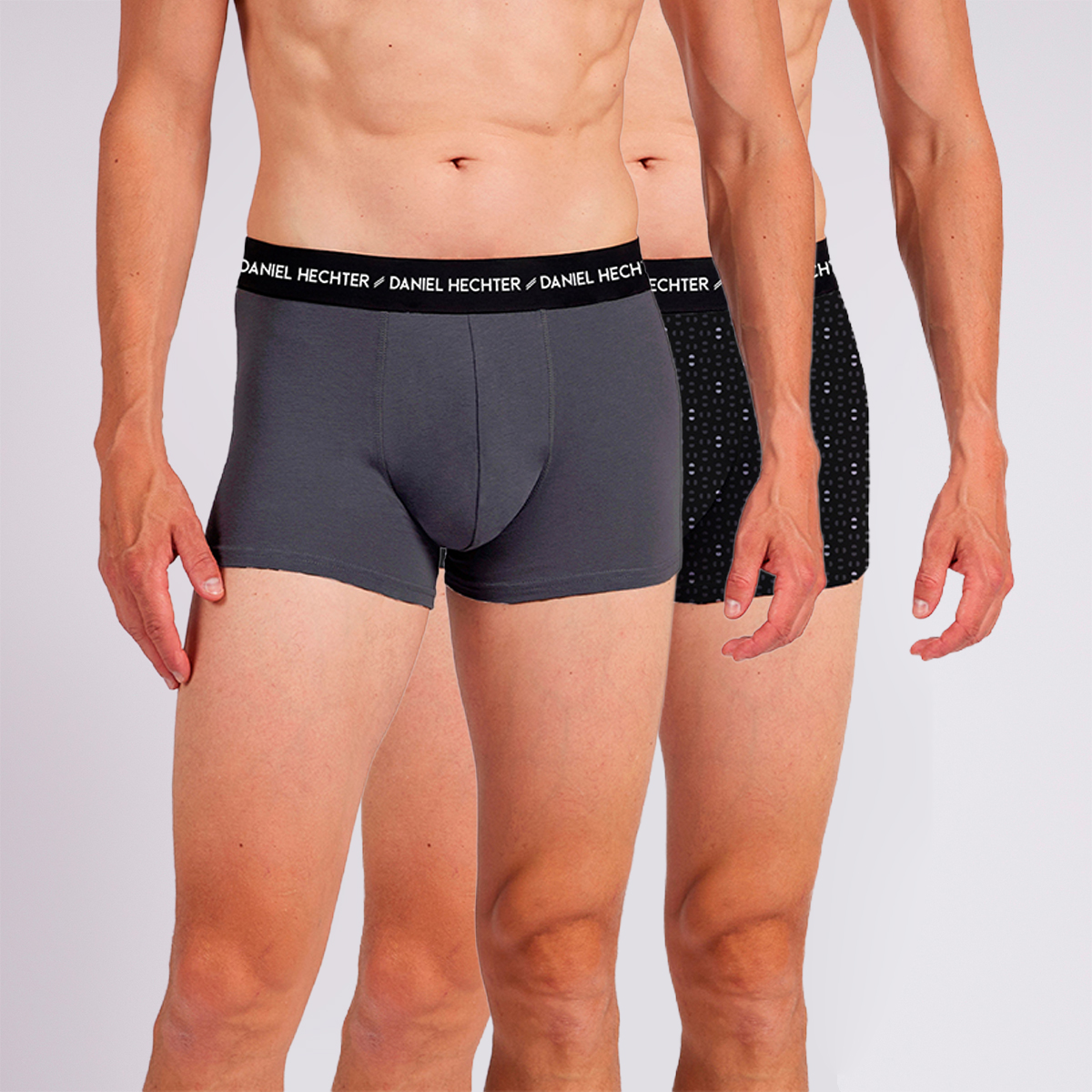 Lot de 2 boxer homme CAFE gris/imprime