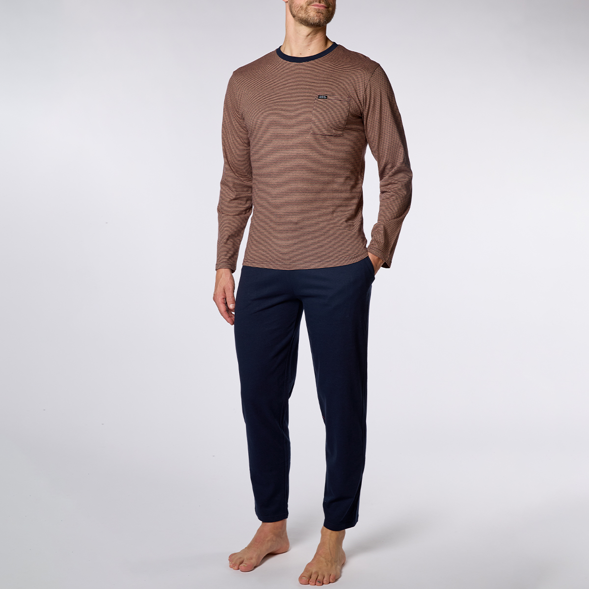Pyjama homme REFLET D'AUTOMNE raye
