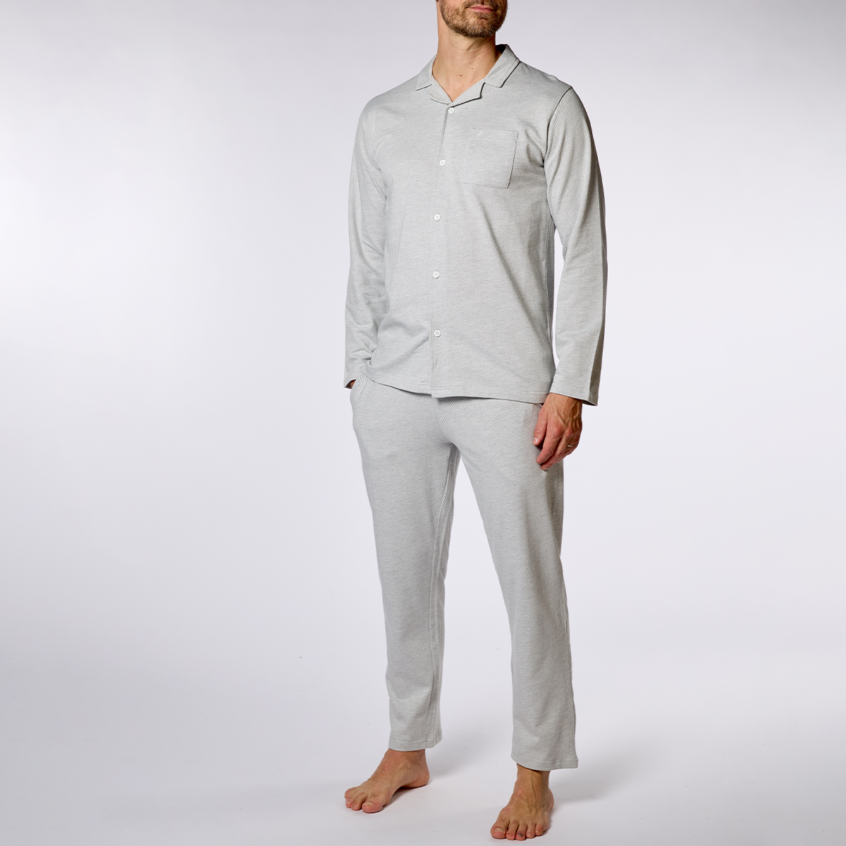 Pyjama homme HERRINGBONE gris