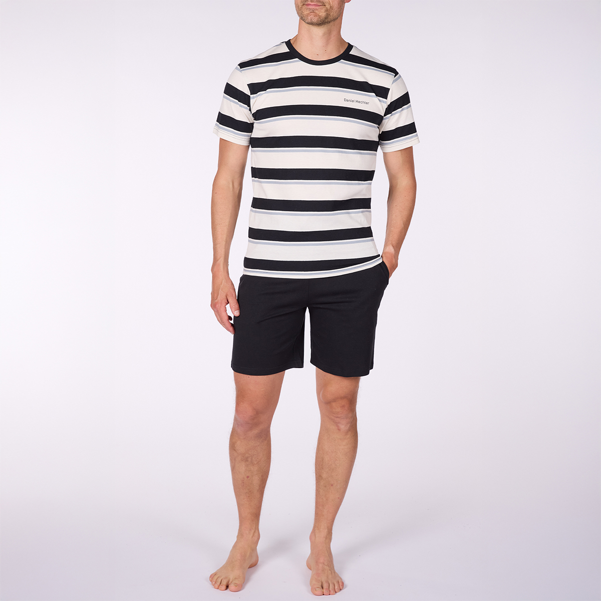 Pyjama Homme BLACK&CREAM rayé