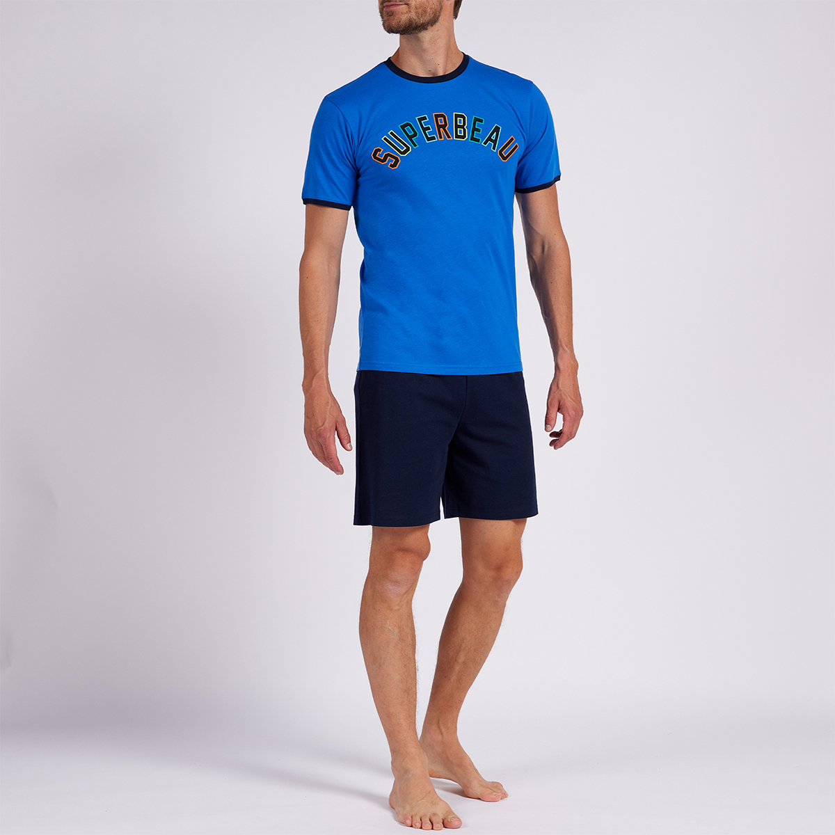 Pyjashort homme MAN bleu/marine