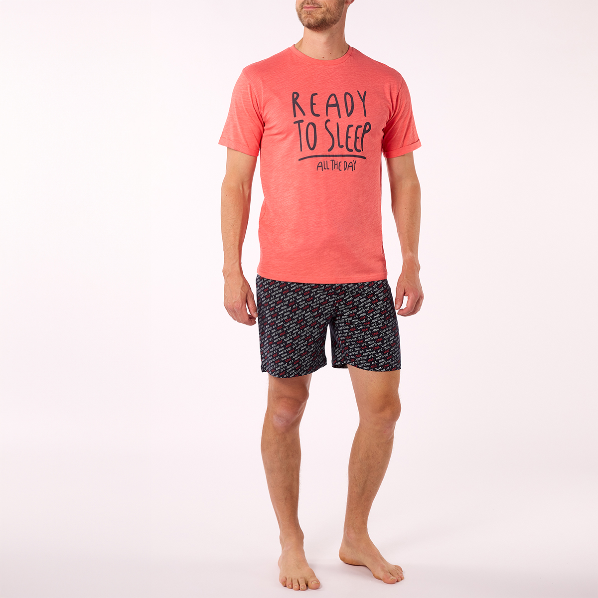 Pyjashort homme SIESTA corail