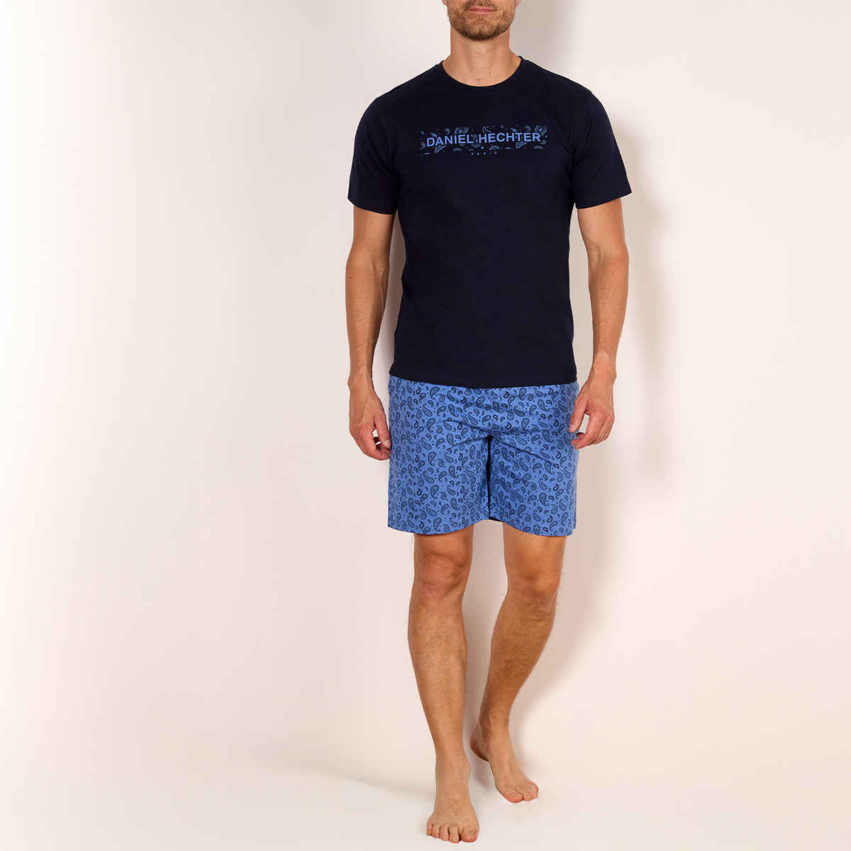 Pyjashort homme PAISLEY marine