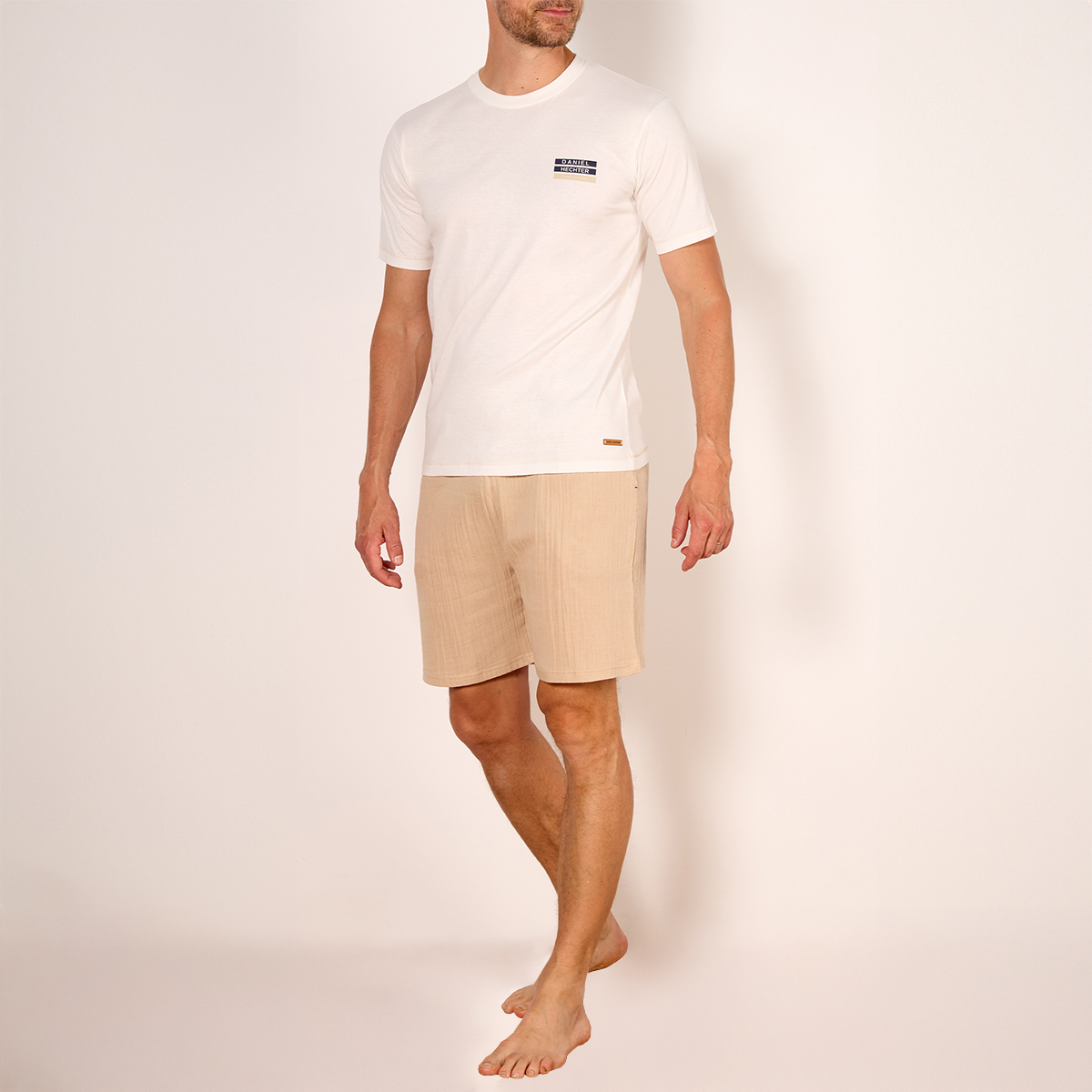 Pyjashort homme SAND ecru/nude