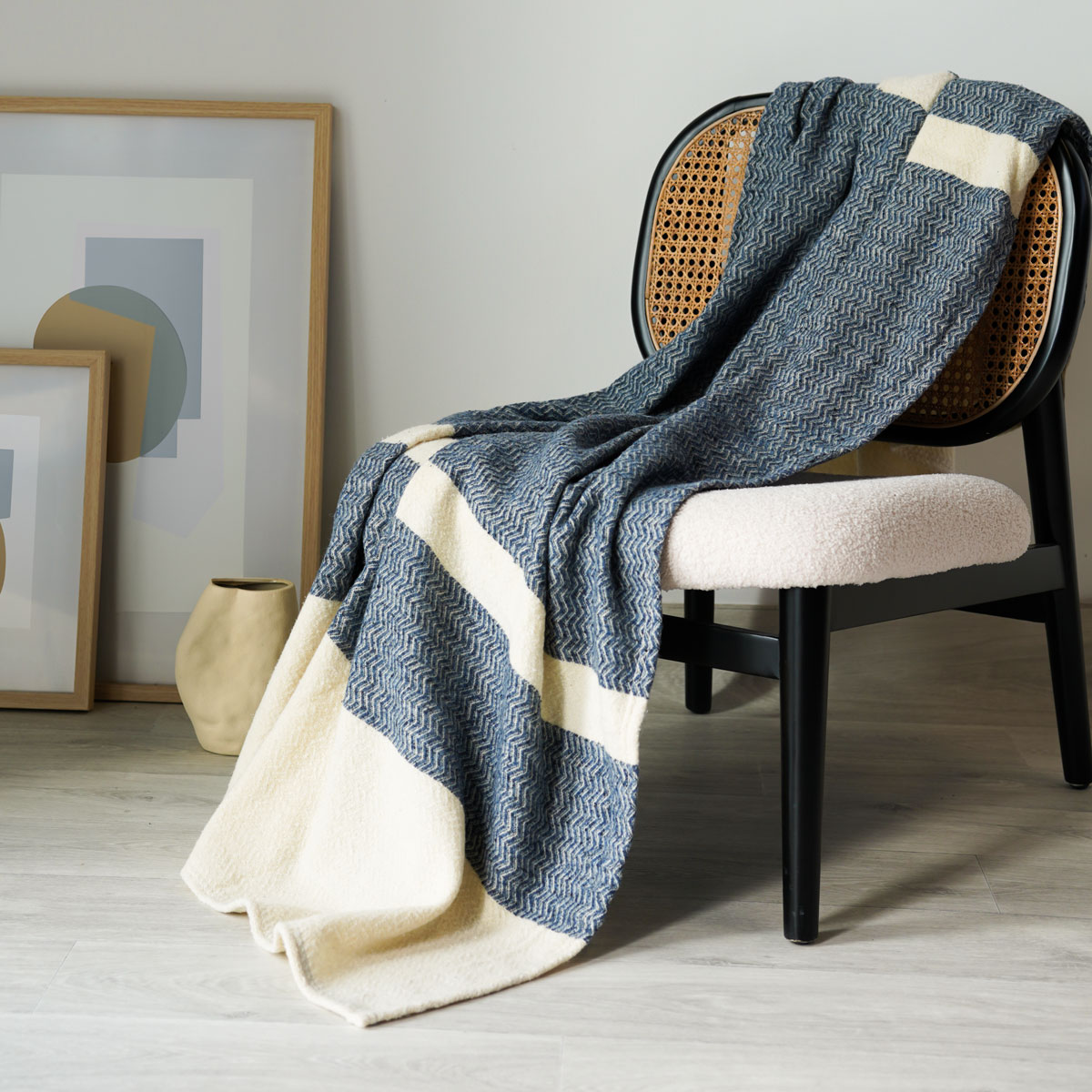 Plaid Lima Bleu de prusse