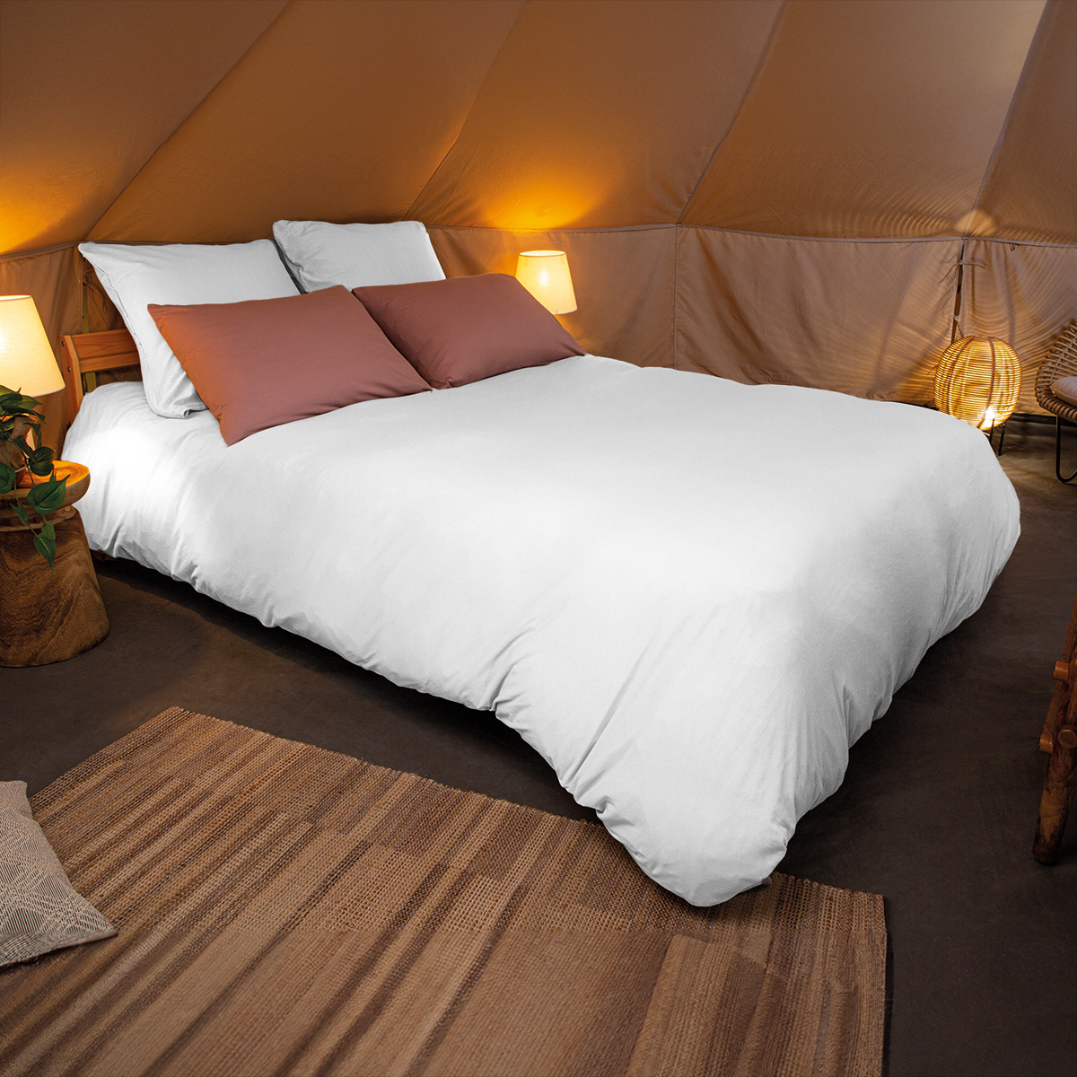 Lot de 2 taies d'oreiller JERSYLOR Blanc