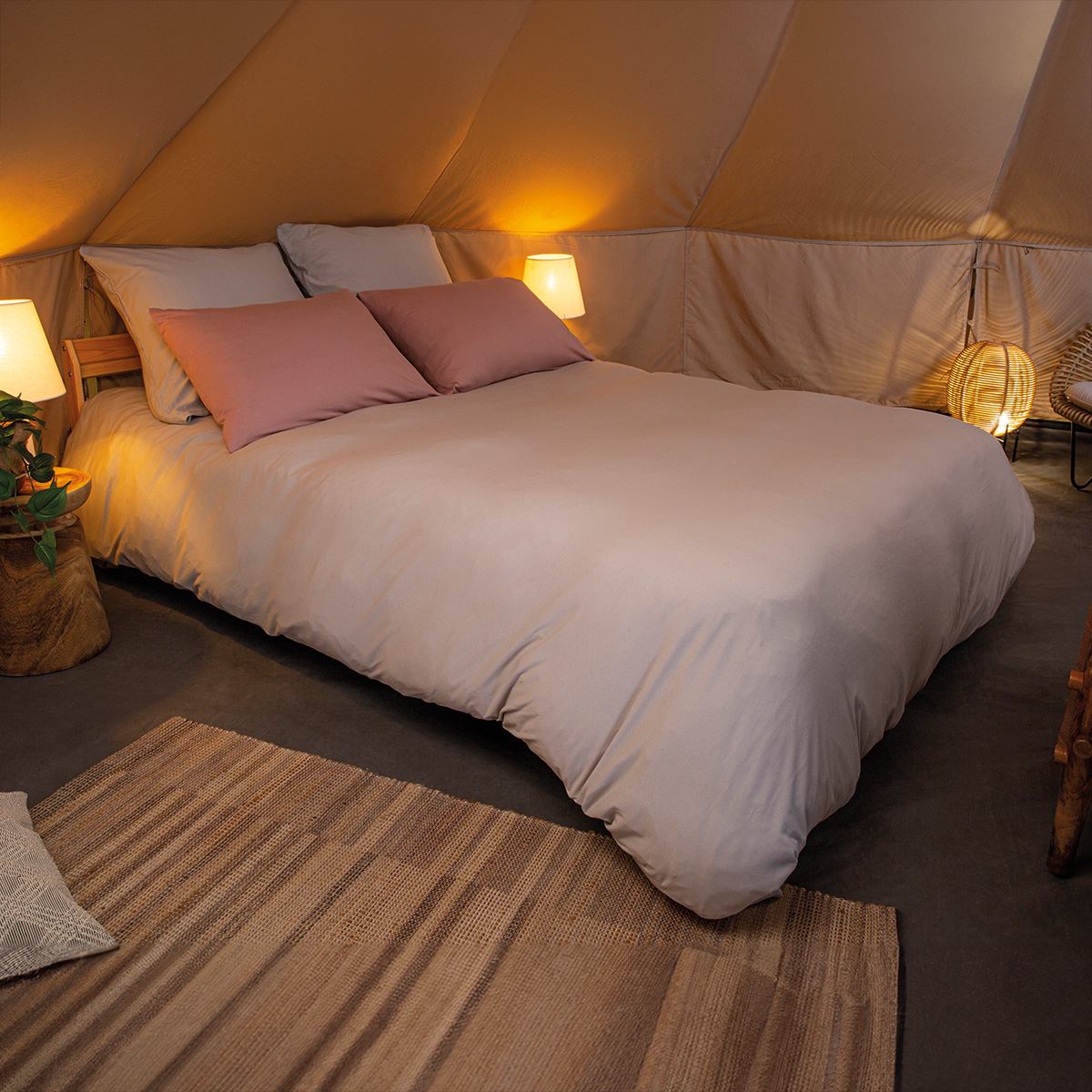 Housse de couette JERSYLOR Misty Rose