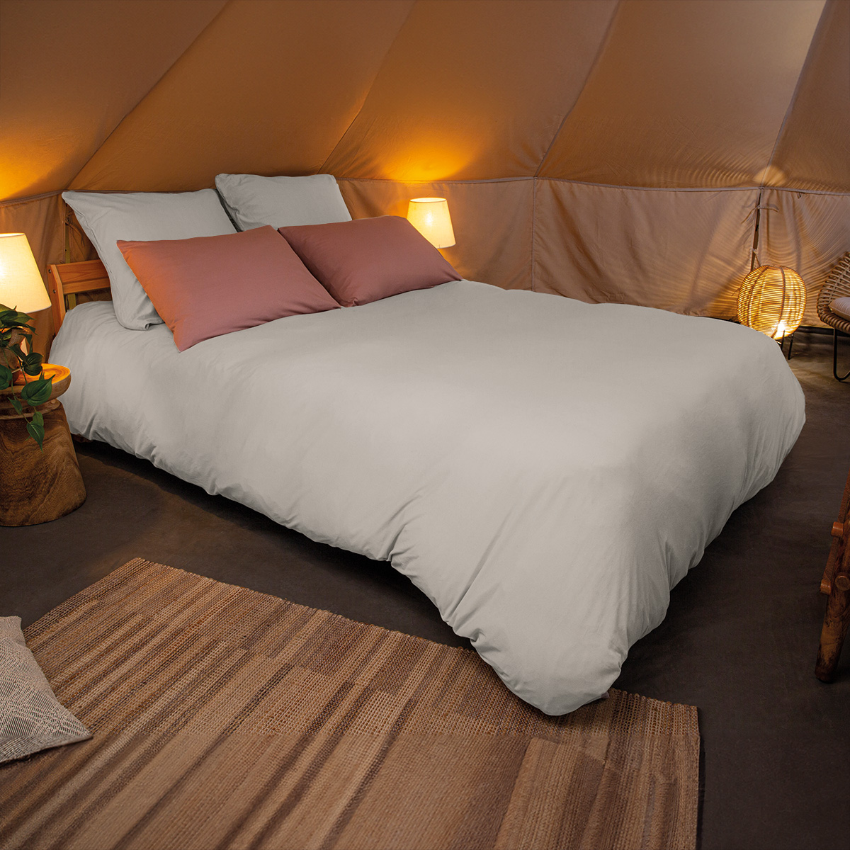 Housse de couette JERSYLOR Perle