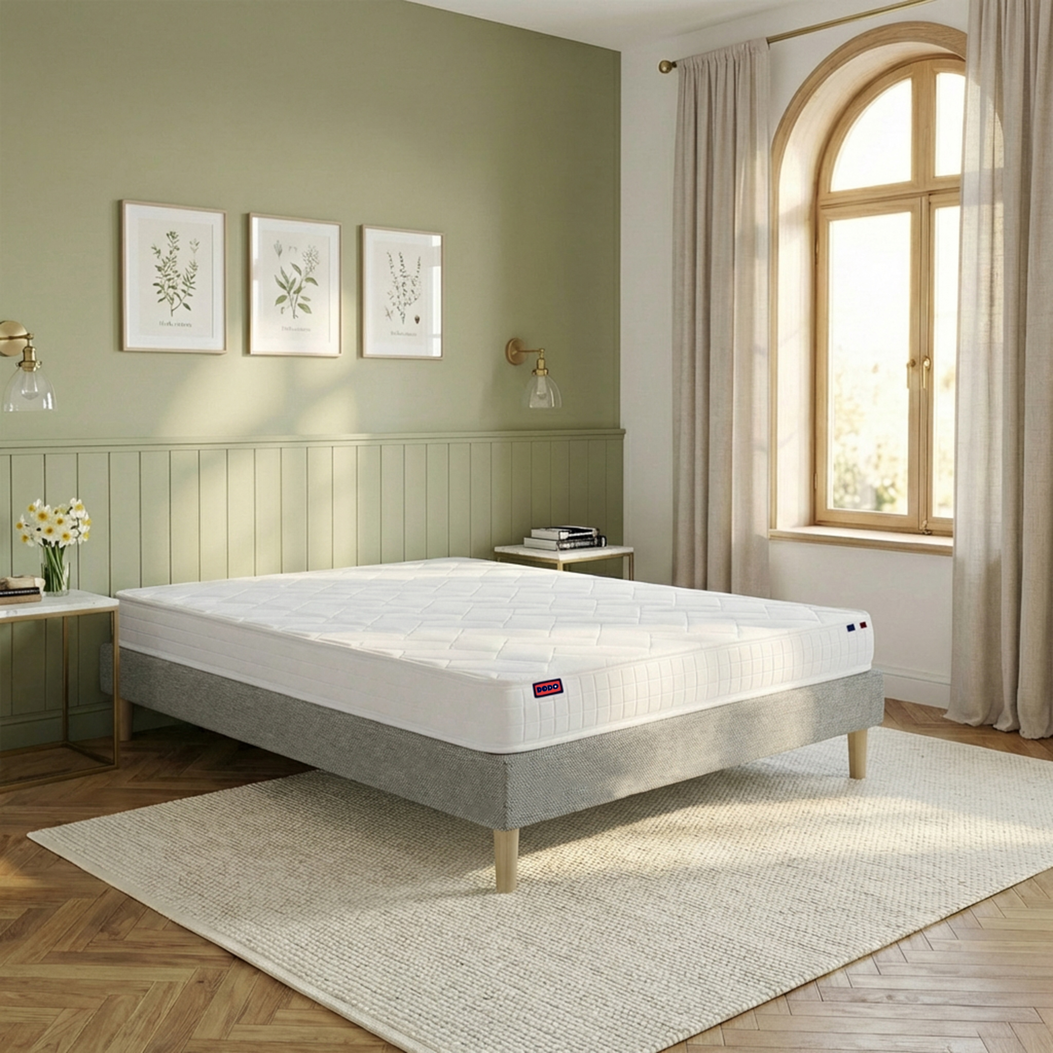 Ensemble lit - Matelas + sommier - Gris ACCESS