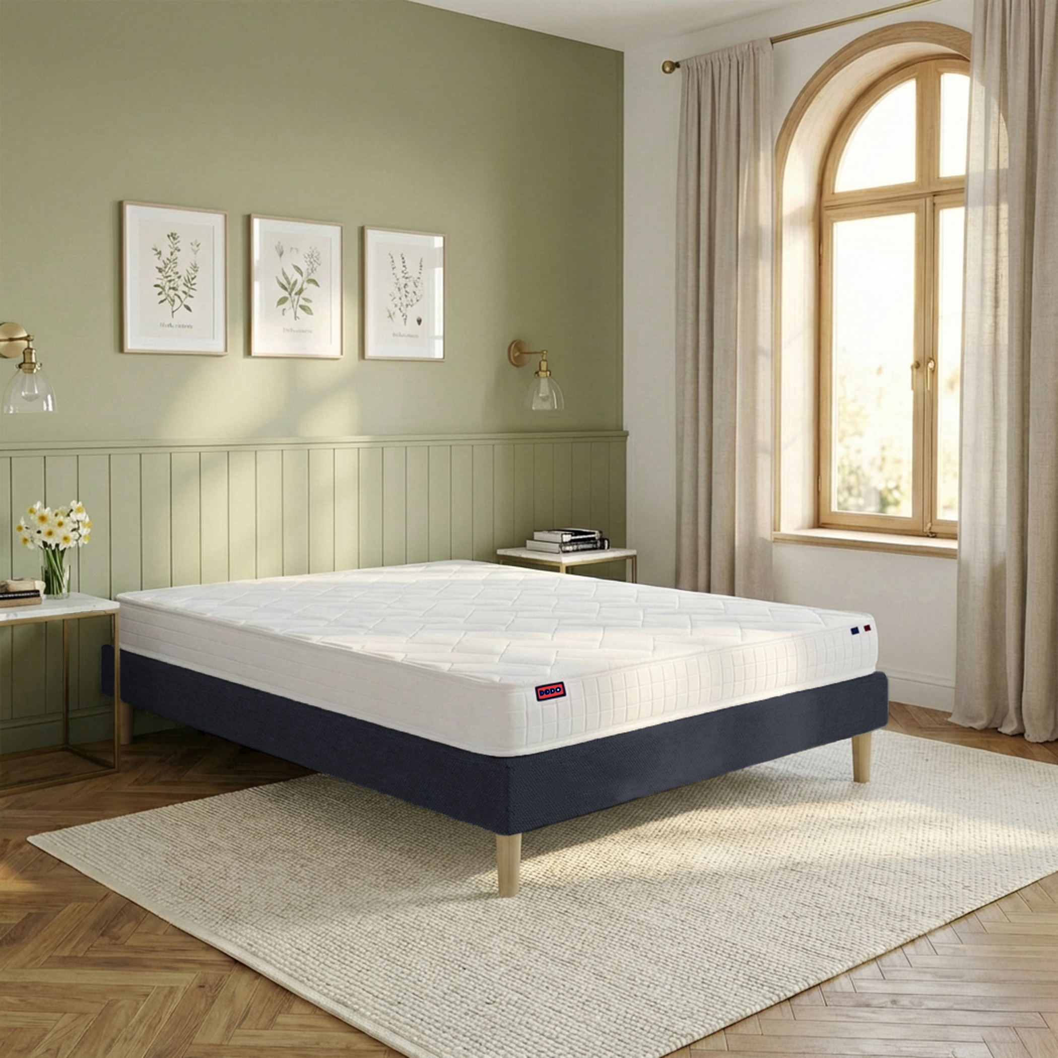 Ensemble lit - Matelas + sommier - Bleu ACCESS