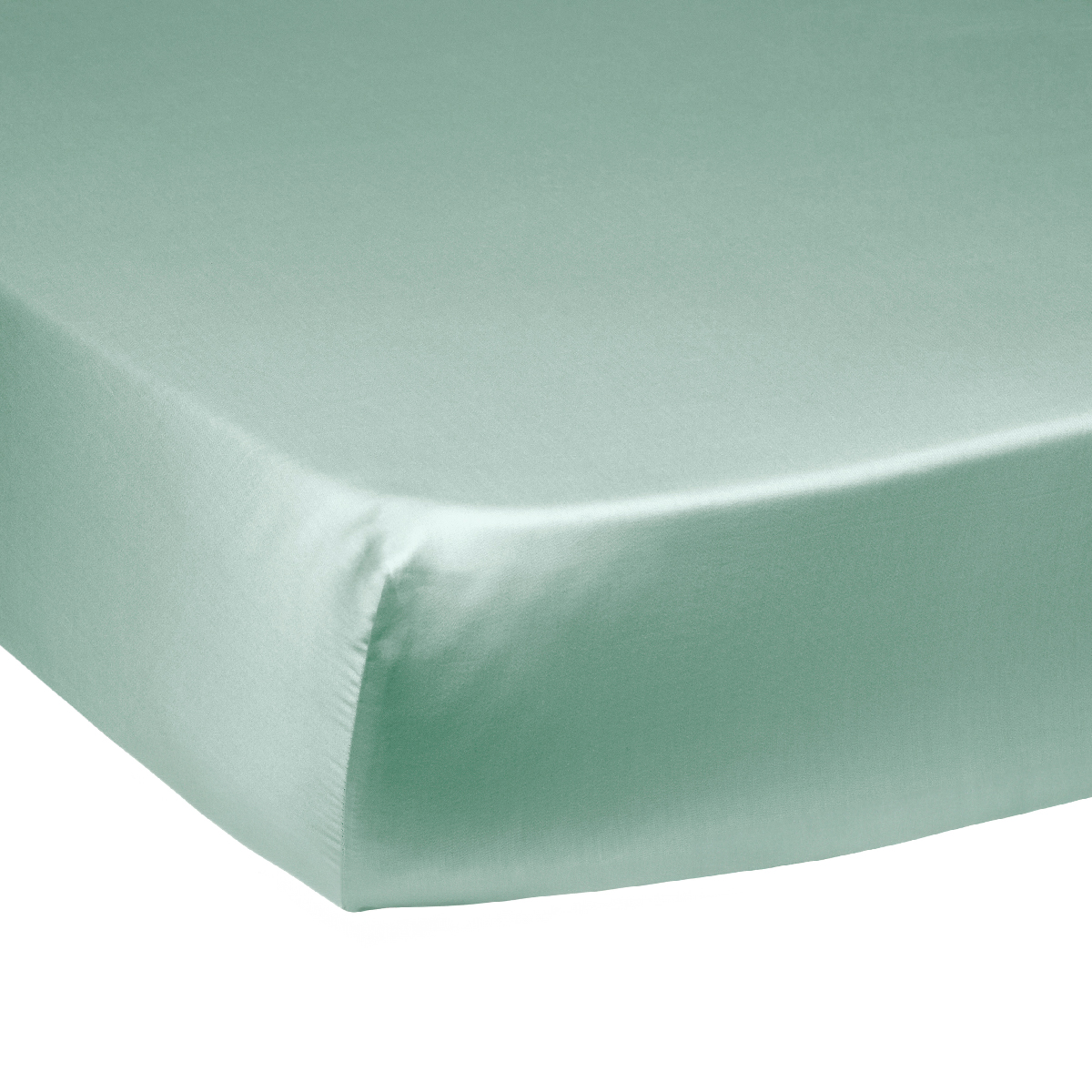 Drap housse Grand bonnet Harmonie Satin de coton coloris Menthe