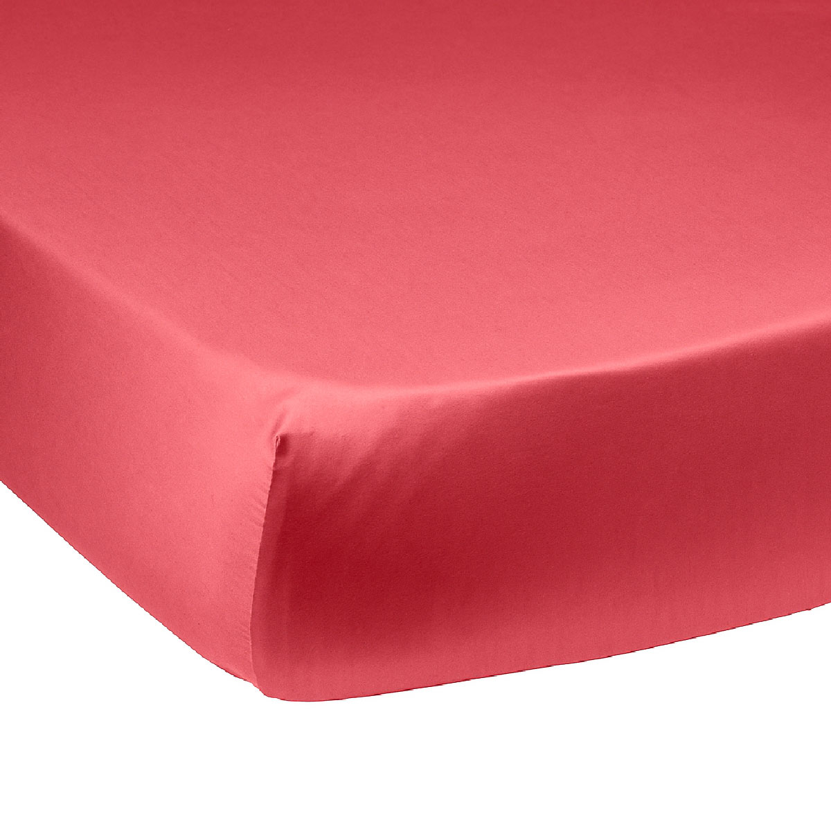 Drap housse Harmonie Satin de coton coloris Pastèque