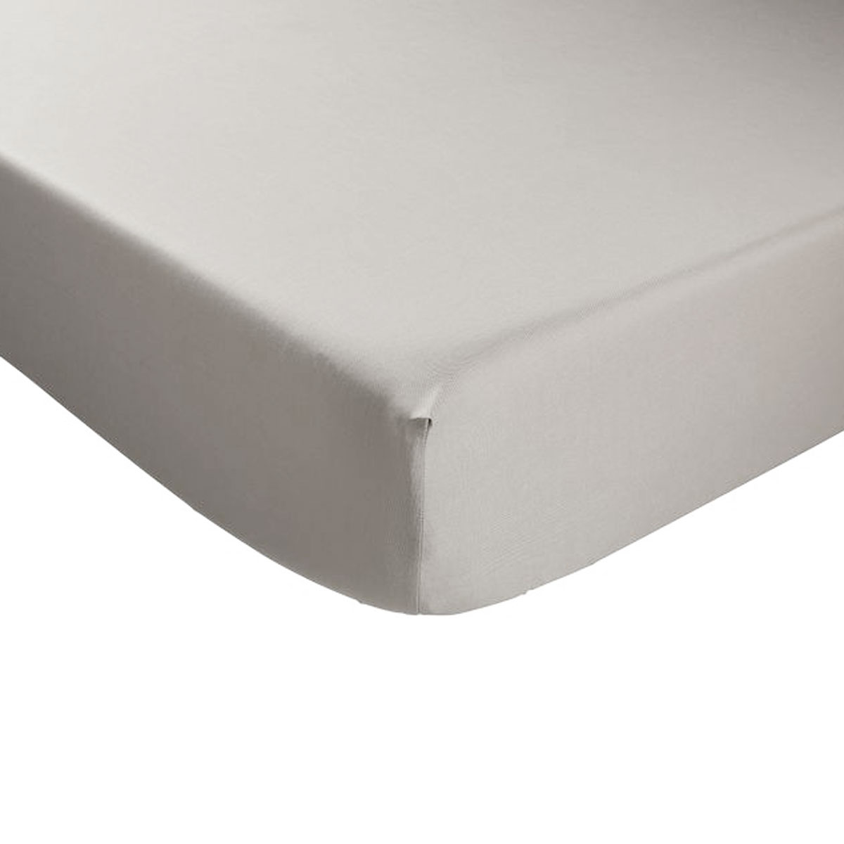 Drap housse Percale de coton thermorégulée Gris clair