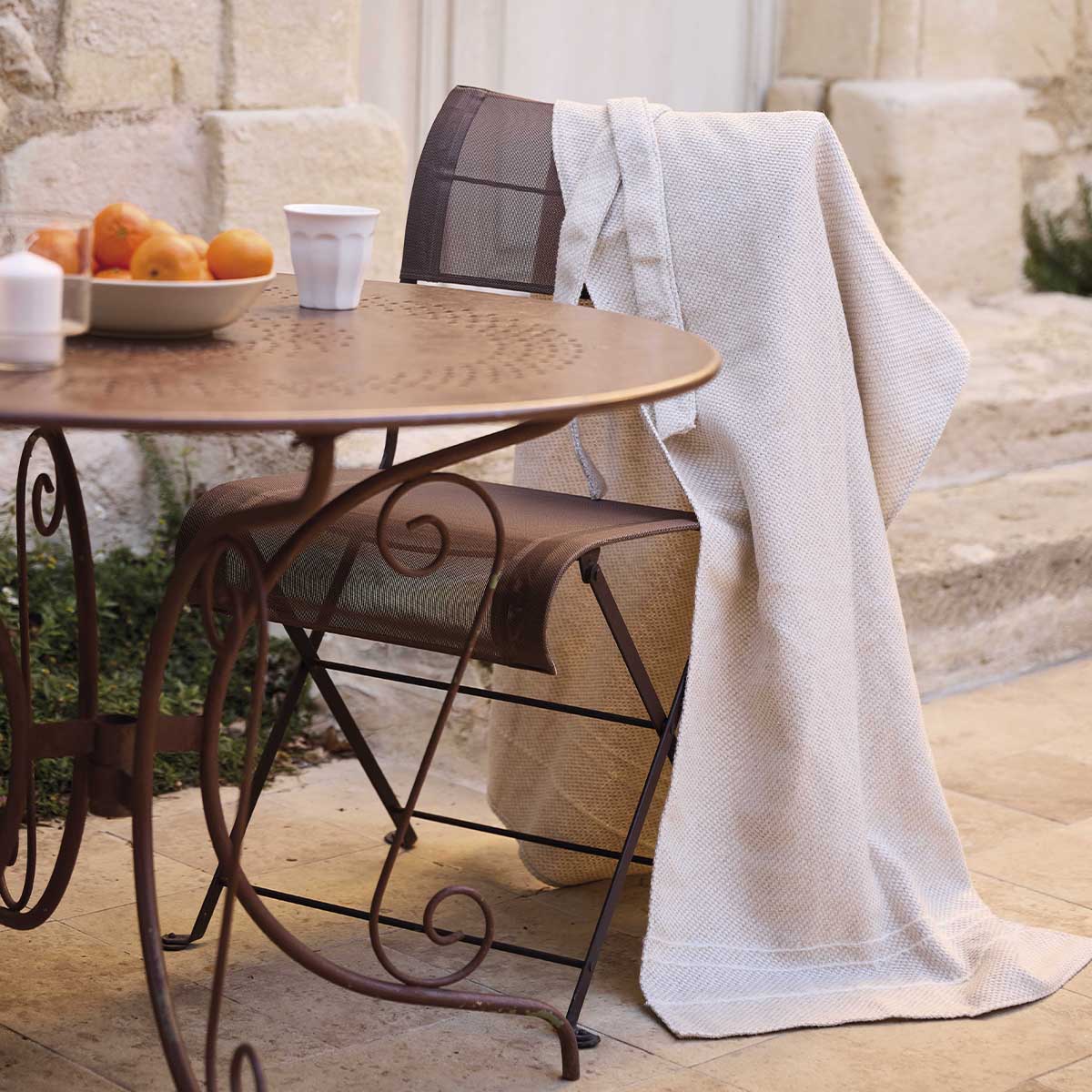 Plaid tissé ALIX ENFIL&SURTOI Naturel