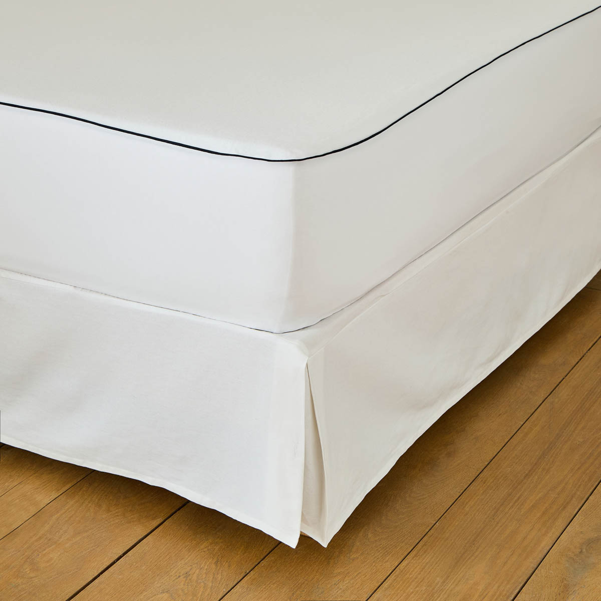 Protège matelas molleton absorbant - passepoil marine