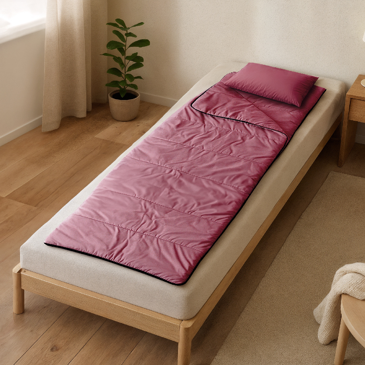 Sac de couchage coloris Bois de rose