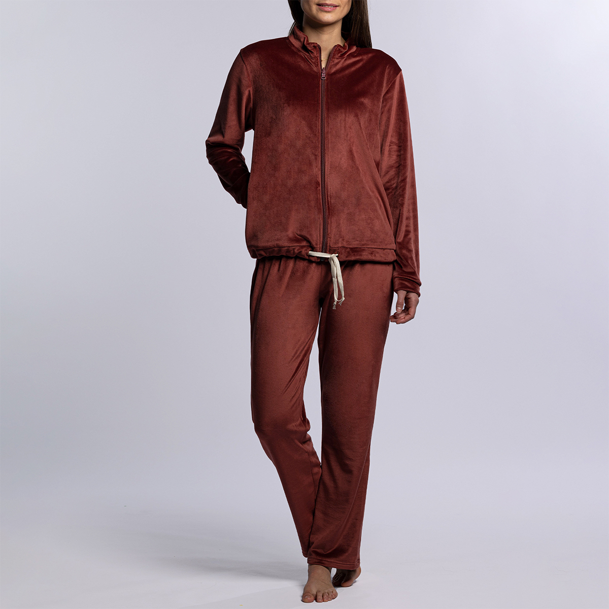 Pyjama femme one bordeaux