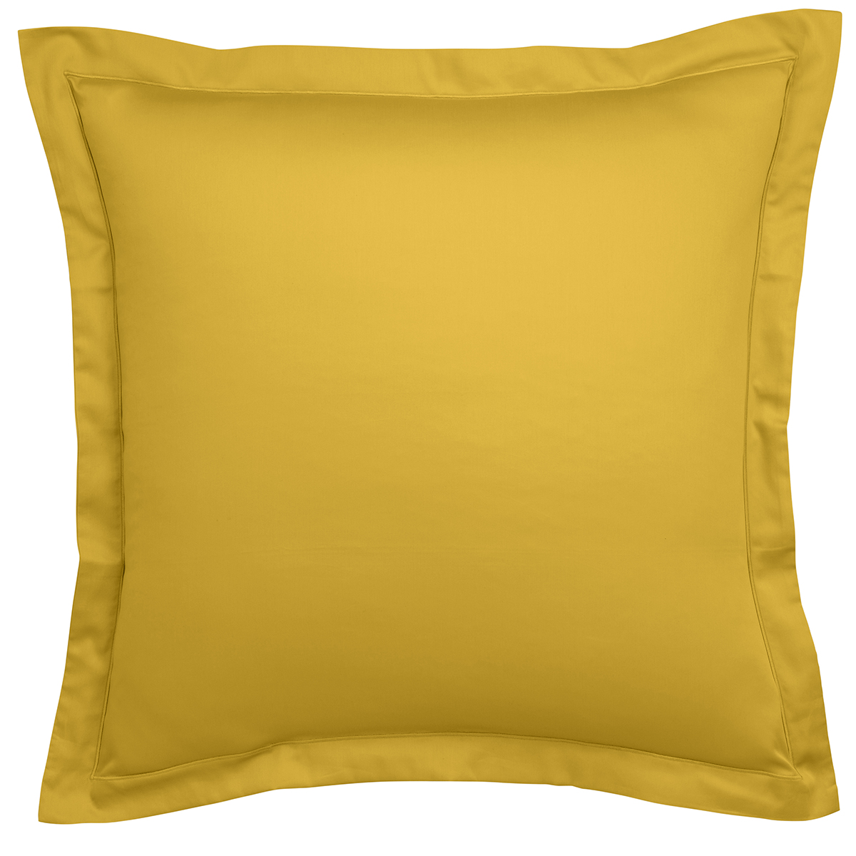 Taie d'oreiller Partition Satin de coton Coloris Curry