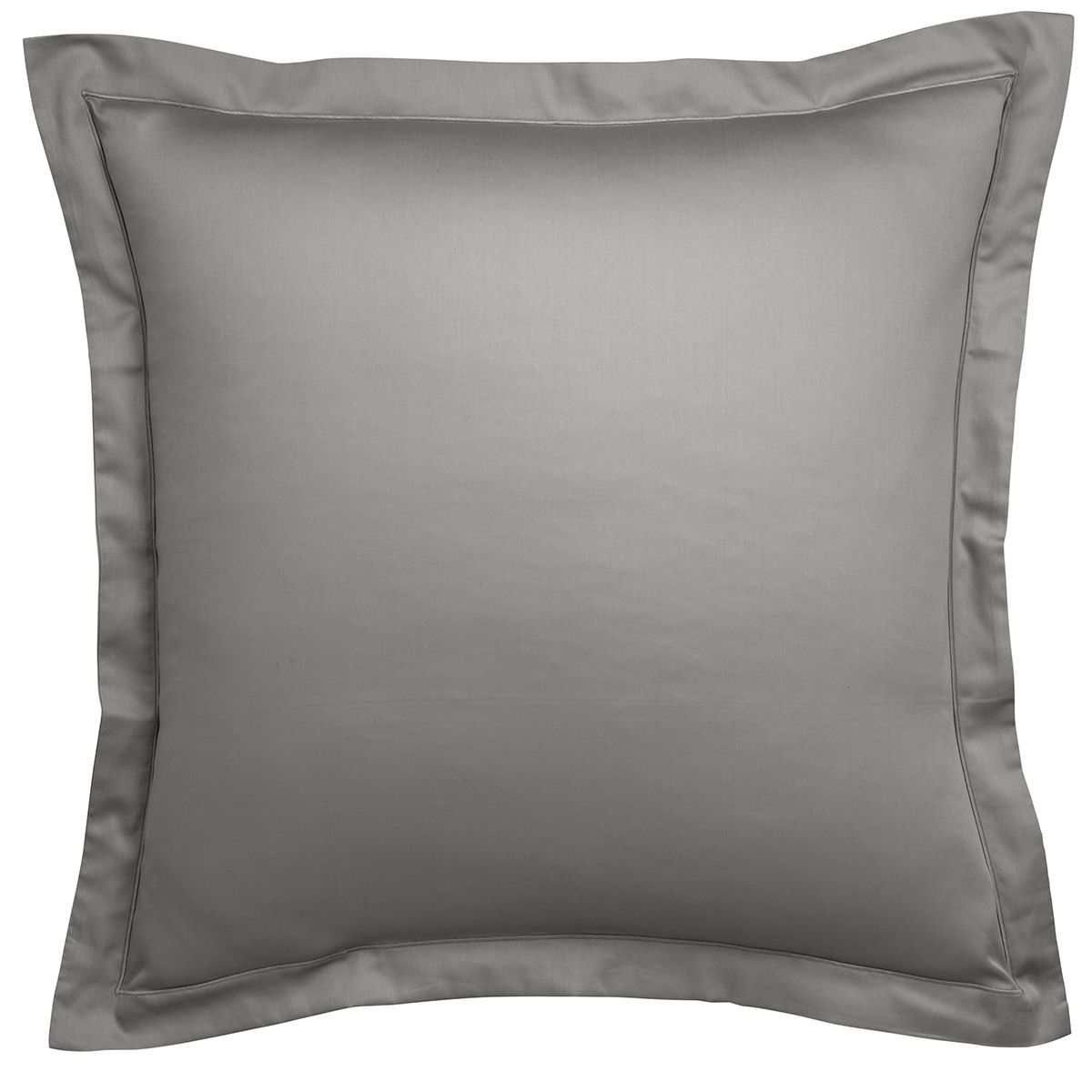 Taie d'oreiller Partition Satin de coton Coloris Gris